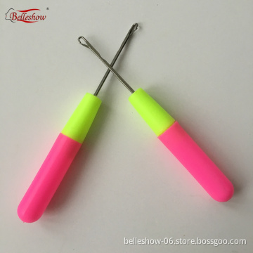 Wholesale   Big Plastic Handle Hook Pulling Hook Needle ,Ventilating Wig Needle In Hair Extension Tools 50pc/bag